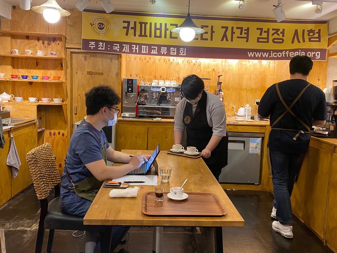 인천 중구 여성문화회관에서 진행된 바리스타수업 마지막날!